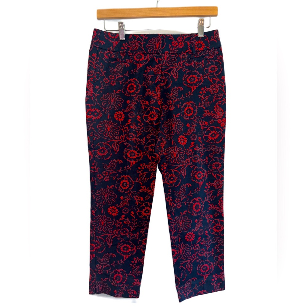Ann Taylor Loft Navy and Red Capri Cropped Pant Size 2P